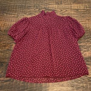 NWOT Anne Taylor Polka Dot Blouse